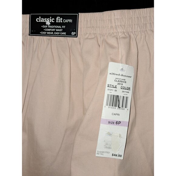 Alfred Dunner Tan Classic Fit Size 6P Capri Pant - Picture 6 of 11